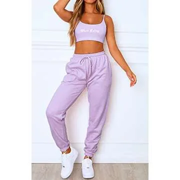 High Waisted Waitfairy Women's Cinch Bottom Sweatpants