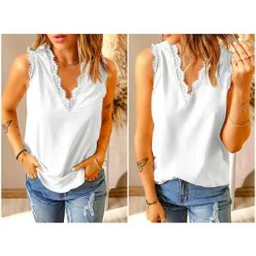 lime flare Women Sexy Summer Lace Trim Cami Tank Tops Dressy Silk Lacy Camisole Shirt (L Cream Eyelash Lace)