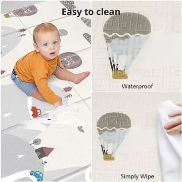 UANLAUO 59" Extra Large Baby Play Mat for Safe Playtime