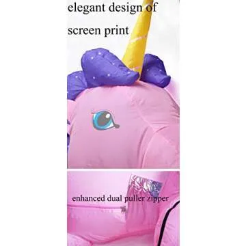 GOPRIME Unicorn Costume, Inflatable, Blow Up Suit, Adult Size (Pink)