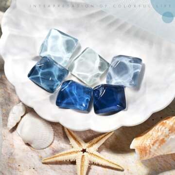 GAOY Blue Navy Gel Nail Polish Set, 6 Colors Nude Gray Baby Blue Soak Off UV Light Cure Gel Polish Kit for Salon and Nail Art DIY at Home