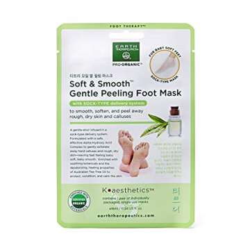 Earth Therapeutics Soft & Smooth Gentle Peeling Foot Mask - 2 Pairs