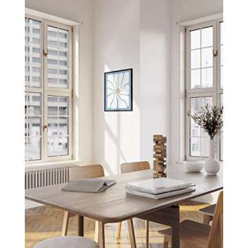 HAUS AND HUES Daisy Artwork Danish Pastel Decor - Floral Wall Art, Flower Posters and Prints, Blue Posters for Dorms, Indie Posters for Room Aesthetic, Indie Kid Room Posters (Beige Framed, 12x16)