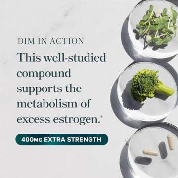 DIM Supplement 400MG Extra Strength | Hormone Balance & Estrogen Metabolism for Men and Women | Meno...