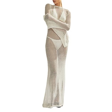 SOOKABEILA Crochet Women Maxi Dress - Stylish Beach Cover Up
