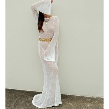 SOOKABEILA Crochet Women Maxi Dress - Stylish Beach Cover Up