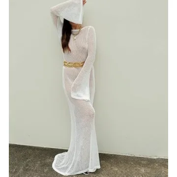 SOOKABEILA Crochet Women Maxi Dress - Stylish Beach Cover Up