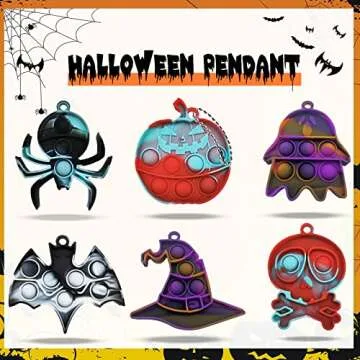 Halloween Pop It Keychain Stress Relief Fidget Toy