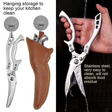 Heavy Duty Stainless Steel Kitchen Scissors for All Cooking Needs