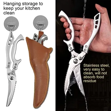 Heavy Duty Stainless Steel Kitchen Scissors for All Cooking Needs