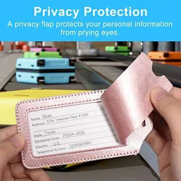 ACdream Colorful Leather Luggage Tags - Stylish Travel Identifiers