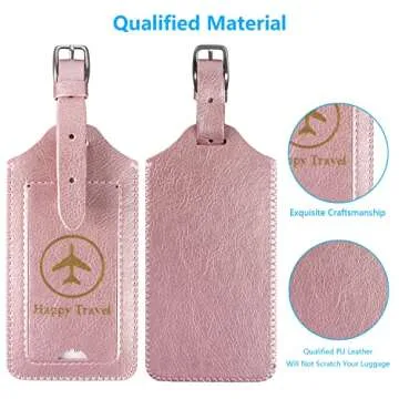 ACdream Colorful Leather Luggage Tags - Stylish Travel Identifiers