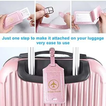 ACdream Colorful Leather Luggage Tags - Stylish Travel Identifiers