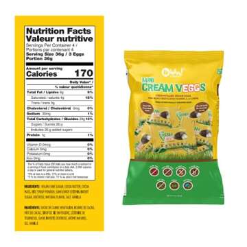 Vegan, Gluten Free, Mini Cream-Filled Vegan Chocolate Eggs (12 pieces) | Allergy Friendly | Easter Chocolate Candy | Dairy Free, Nut Free, Peanut Free, Egg Free | No Whey Foods