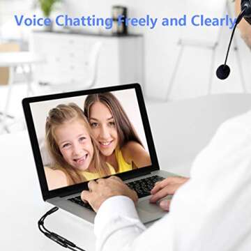 USB C Microphone Adapter for Hi-Res Audio & Mic