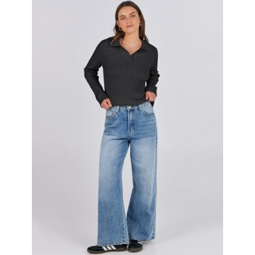 ANRABESS Women's Cable Knit Sweater - Stylish & Comfy