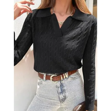 ANRABESS Women's Cable Knit Sweater - Stylish & Comfy