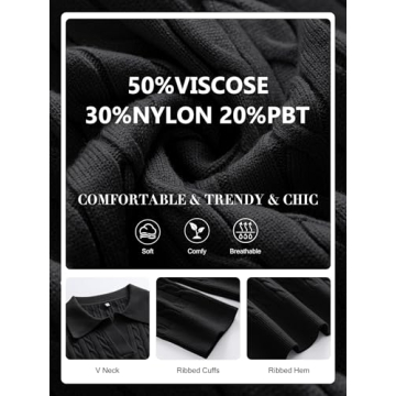 ANRABESS Women's Cable Knit Sweater - Stylish & Comfy