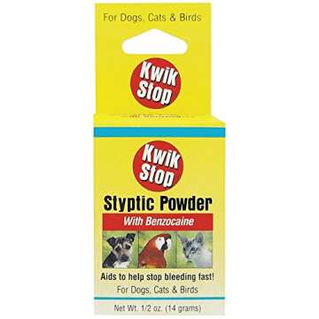 Miracle Care Kwik Stop Styptic Powder Benzocaine Bleed Stop 14 Gram