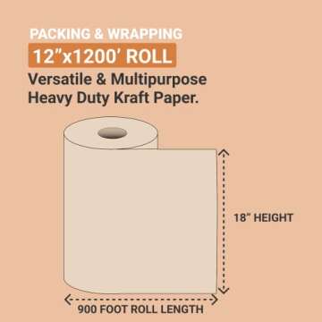 Eco-Friendly AVIDITI Shipping Paper Rolls - Perfect for Packing & Shipping