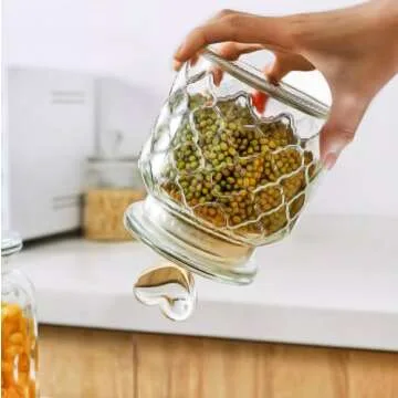 Charming Heart-Shaped Glass Canisters for Food Storage