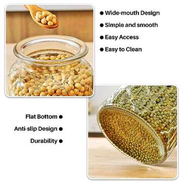 Charming Heart-Shaped Glass Canisters for Food Storage