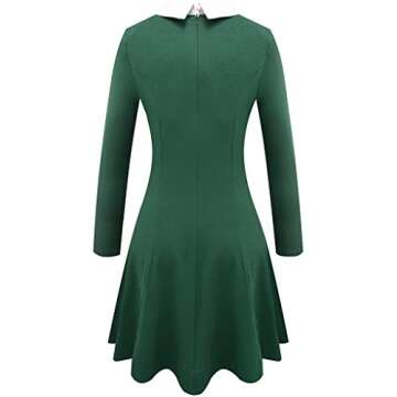 Aphratti Women's Long Sleeve Fall Dress with Collar Features