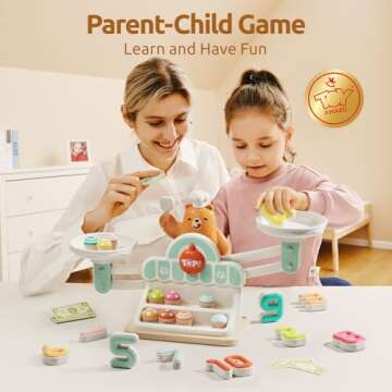 TOP BRIGHT Balance Math Game for Kids, Preschool Math Games for Kids Ages 3-5, STEM Montessori Toys for 2 3 4 Year Old Girls Boys Gifts