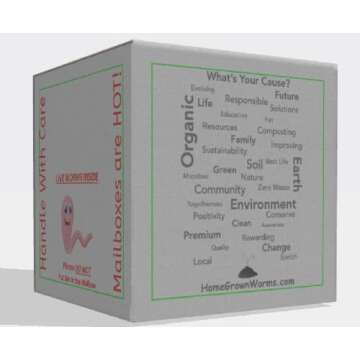 HomeGrownWorms 1/2 Pound Live Red Wigglers for Composting