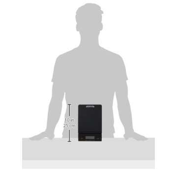 Accuteck 50 lb All-in-One Black Digital Shipping Postal Scale with Adapter (W-8250-50B)