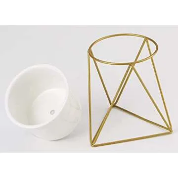 Lichamp 4 Inch Modern Succulent Planter with Stand