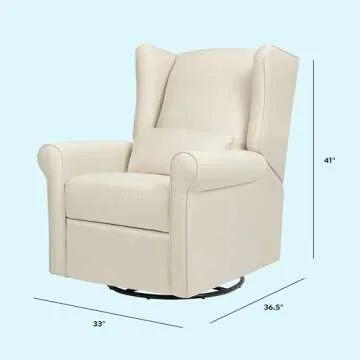 DaVinci Hayden Recliner and Swivel Glider in Natural Oat, Greenguard Gold & CertiPUR-US Certified