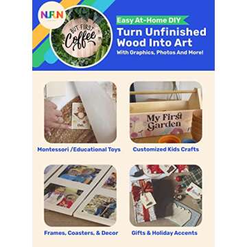 NuFun Iron-on Transfer Paper - 5 Sheets for Wood Crafting