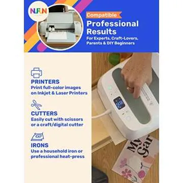 NuFun Iron-on Transfer Paper - 5 Sheets for Wood Crafting
