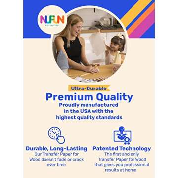 NuFun Iron-on Transfer Paper - 5 Sheets for Wood Crafting