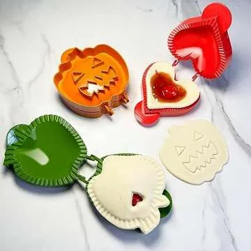 3PCS Dough Presser Pocket Pie Molds, Party Potluck Hand Pie Molds, Hand Pie Molds, Apple, Pumpkin And Acorn Shapes (Halloween theme)