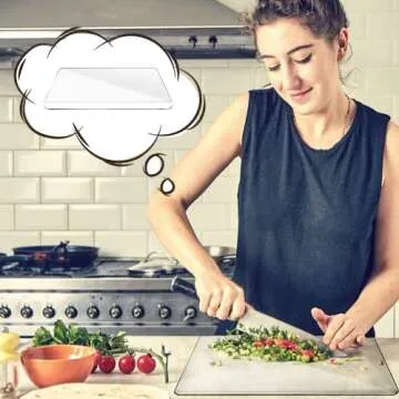 Acrylic Cutting Board - 2023 Clear Design, Anti-Slip, 18x16 in