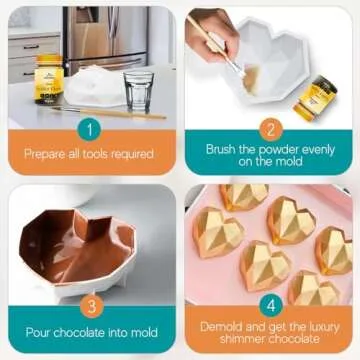 Bakeebake Gold Luster Dust Edible 15g - Edible Glitter for Drinks & Desserts - Gluten Free Edible Gold Dust for Cake Decorating – Tasteless Vegan Drink Glitter for Cocktails and Parties (gold)