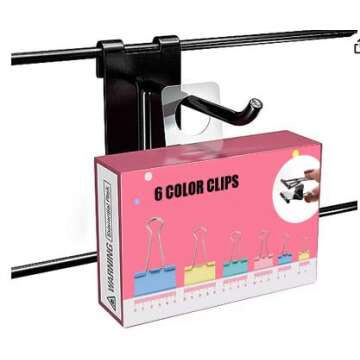 JINMI 7/8inch X 1-1/4inch Round Hole Self Adhesive Hanging Tabs Heavy Duty Clear Plastic Hang Tags Hook for Store Retail Display 1000 Pack