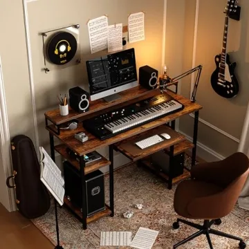 CubiCubi 47 Inch Computer Desk with Keyboard Tray