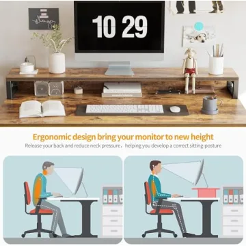 CubiCubi 47 Inch Computer Desk with Keyboard Tray