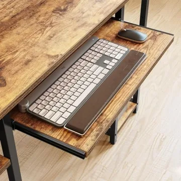 CubiCubi 47 Inch Computer Desk with Keyboard Tray