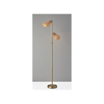 Adesso Cove Tree Lamp Antique Brass for Modern Spaces