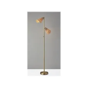 Adesso Cove Tree Lamp Antique Brass for Modern Spaces