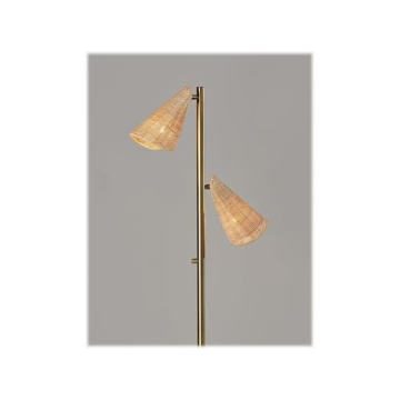 Adesso Cove Tree Lamp Antique Brass for Modern Spaces