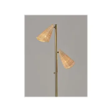 Adesso Cove Tree Lamp Antique Brass for Modern Spaces