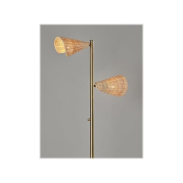 Adesso Cove Tree Lamp Antique Brass for Modern Spaces