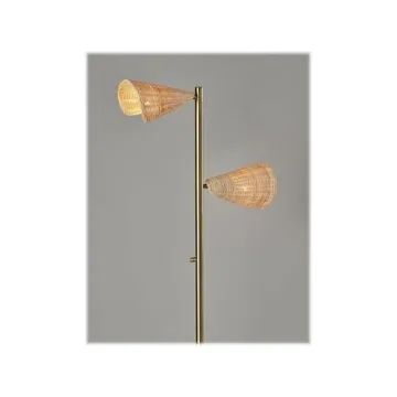 Adesso Cove Tree Lamp Antique Brass for Modern Spaces