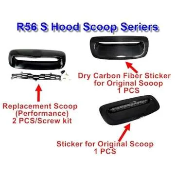 Glossy Black Hood Scoop for MK2 Mini Cooper R55/R56/R57/R58/R59