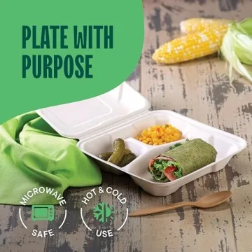 Eco-Friendly Clamshell Take Out Food Containers in Bulk